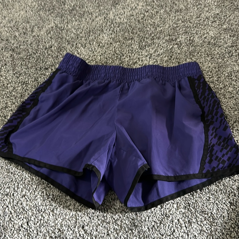 Purple running shorts